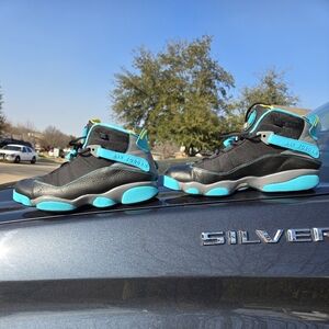 Nike Black and Blue High-Top Sneakers